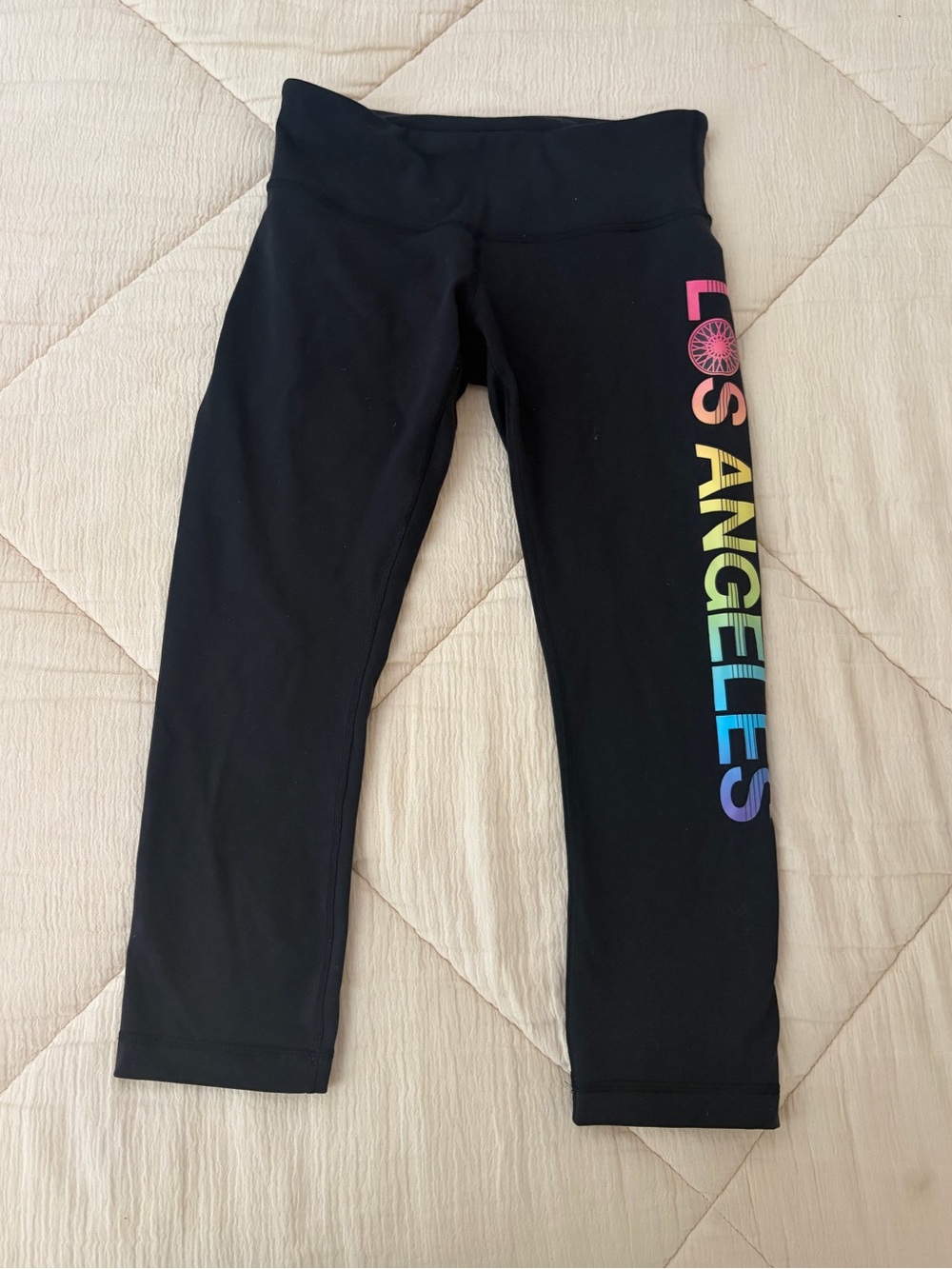 Lululemon X SoulCycle Los Angeles Rainbow Limited Edition Cropped Leggings